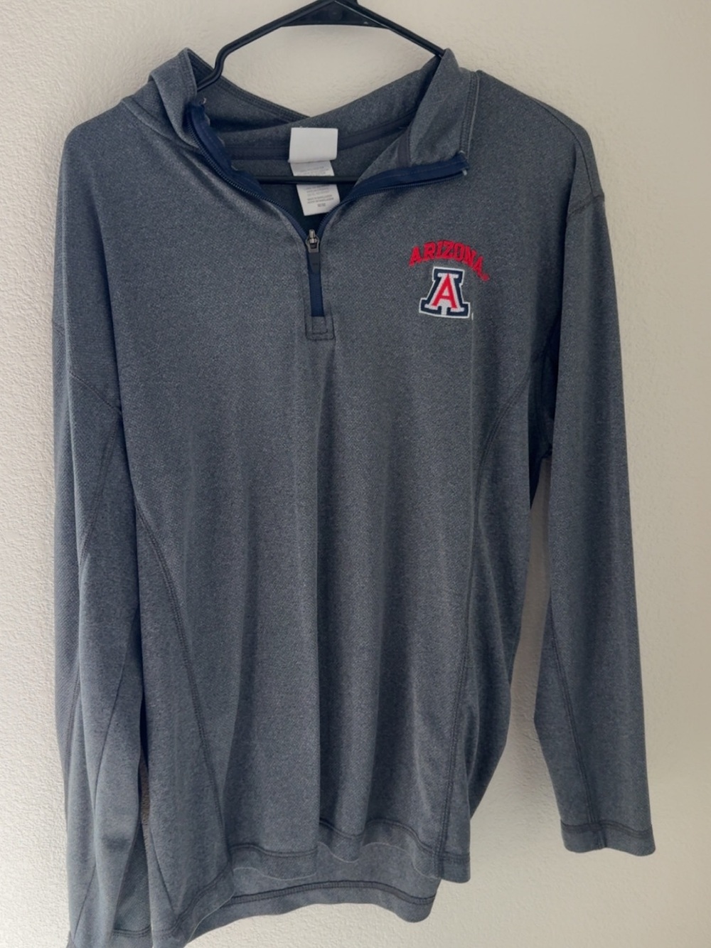 UofA Grey Quarter-Zip Pullover